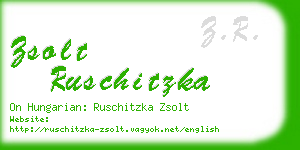 zsolt ruschitzka business card